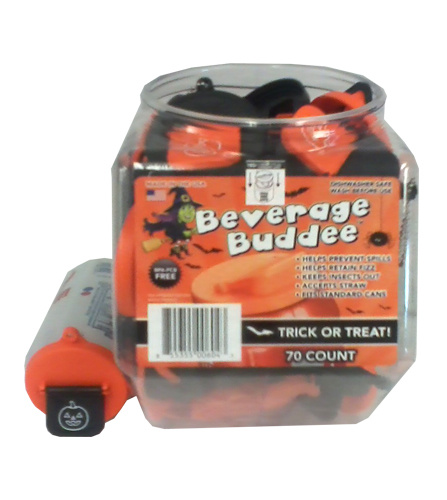 Beverage Buddee - Halloween - Plastic Tub - 70 Count 