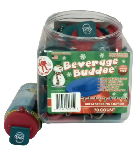 Beverage Buddee - Christmas - Plastic Tub - 70 Count